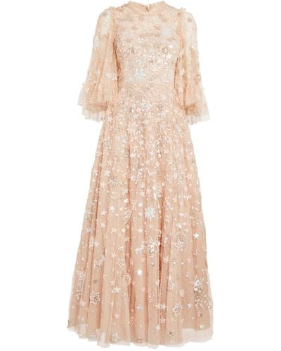 Needle & Thread Embellished Constellation Gown - Natural