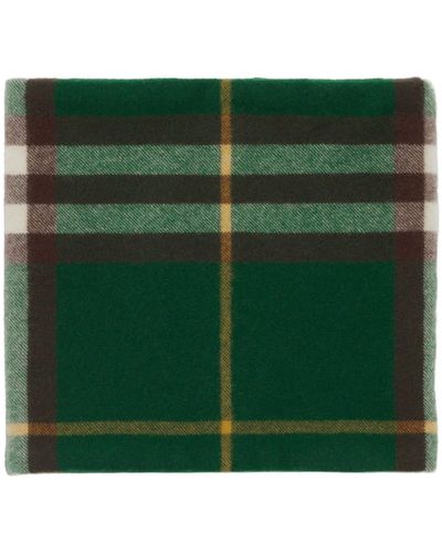 Burberry Cashmere Check Snood - Green