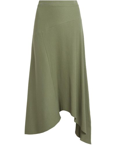 AllSaints Rib-knit Gia Midi Skirt - Green