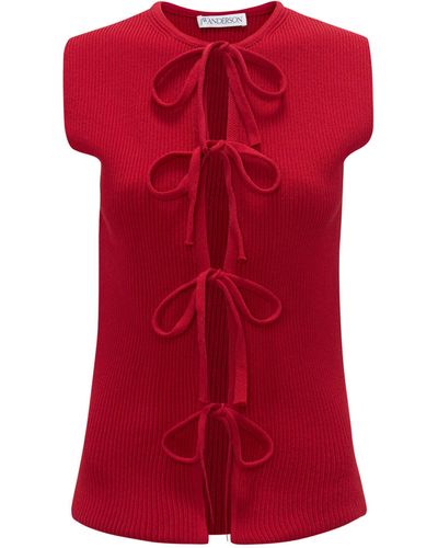 JW Anderson Bow-detail Sleeveless Top - Red