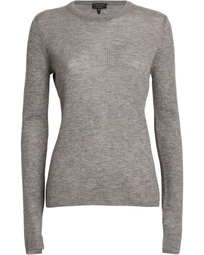 Rag & Bone Cashmere Rib-knit Sweater - Grey