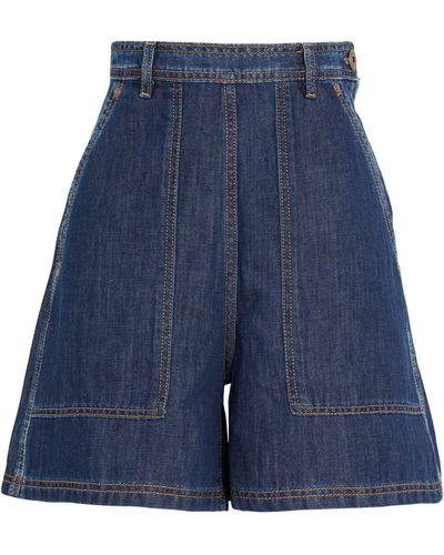 Weekend by Maxmara Denim Bermuda Shorts - Blue