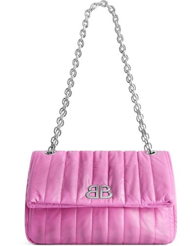 Balenciaga Small Monaco Shoulder Bag - Pink
