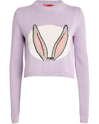 MAX&Co. X Looney Tunes Bugs Bunny Ears Sweater - Pink