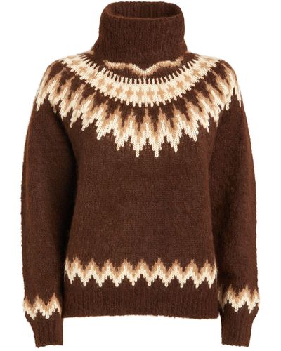 Polo Ralph Lauren Fair Isle Rollneck Sweater - Brown