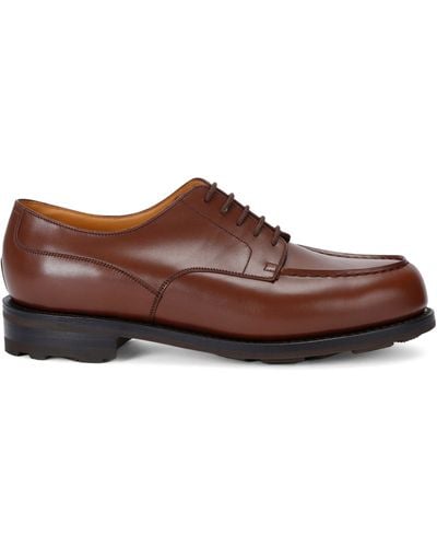 J.M. Weston Leather Golf Derby Shoes - Brown