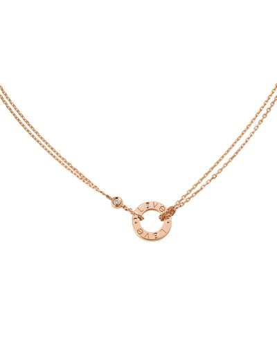 Cartier Rose Gold And Diamond Love Necklace - Natural