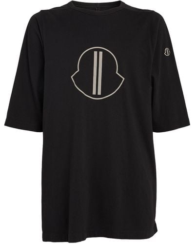 Rick Owens X Moncler Cotton Ss Level T-shirt - Black