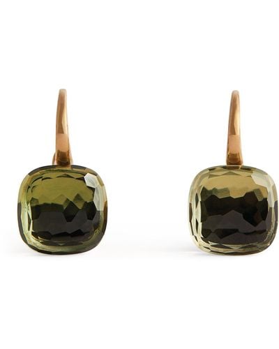 Pomellato Rose Gold And Prasiolite Nudo Classic Earrings - Green