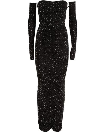 Alex Perry Crystal-embellished Strapless Maxi Dress - Black