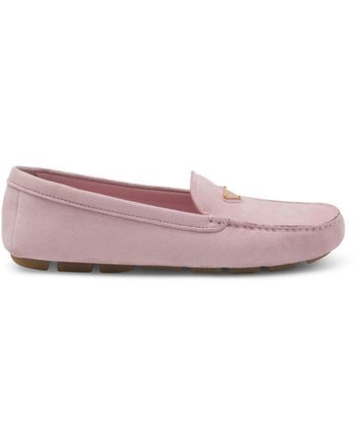 Prada Suede Driving Loafers - Pink