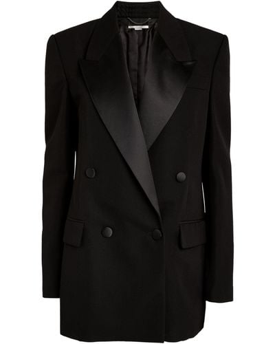 Stella McCartney Wool Tuxedo Jacket - Black