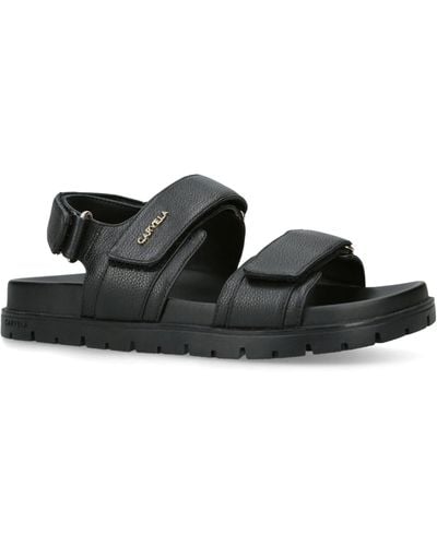 Carvela Kurt Geiger Leather Fame Chunky Sandals - Black