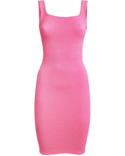Hunza G Square-neck Tank Dress - Pink