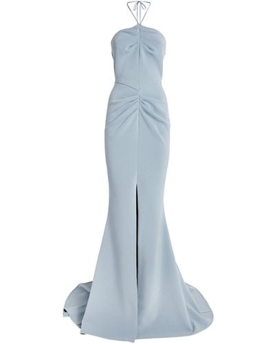 Maticevski Halterneck Smokescreen Gown - Blue