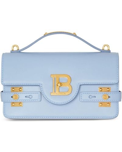 Balmain Leather B-buzz 24 Top-handle Bag - Blue