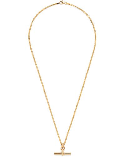 Tilly Sveaas Yellow Gold-plated T-bar Belcher Chain Necklace - Metallic