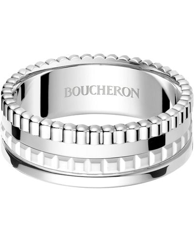 Boucheron White Gold Quatre Double White Edition Ring - Metallic