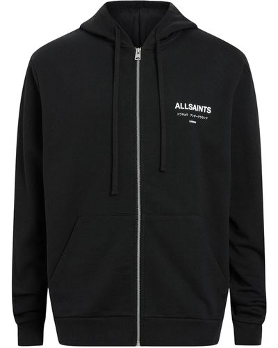 AllSaints Organic Cotton Underground Hoodie - Black