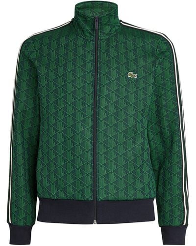 Lacoste Monogram Zip-up Jacket - Green