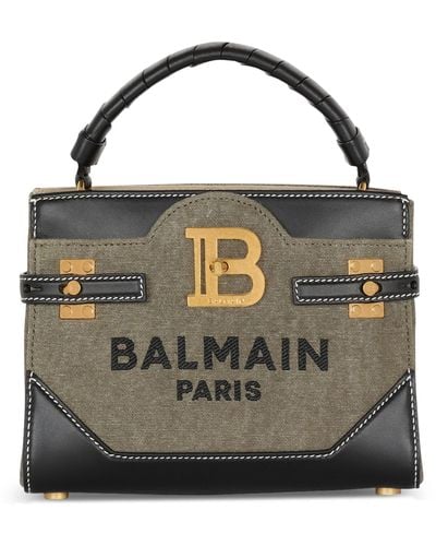 Balmain Canvas B-buzz 22 Top-handle Bag - Black