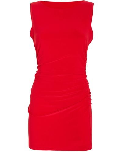 Norma Kamali Sleeveless Pickleball Mini Dress - Red