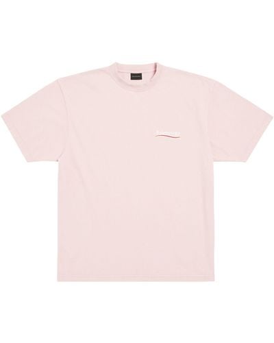 Balenciaga Oversized Logo T-shirt - Pink