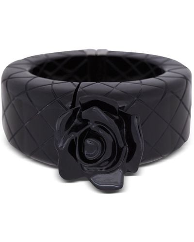 Balmain Rose Cuff Bracelet - Black