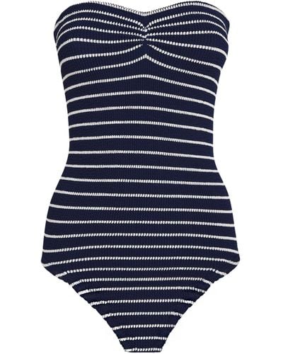 Hunza G Striped Brooke Swimsuit - Blue