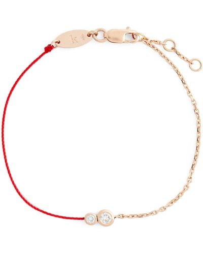 RedLine Rose Gold And Diamond Infinite String-chain Bracelet - Metallic