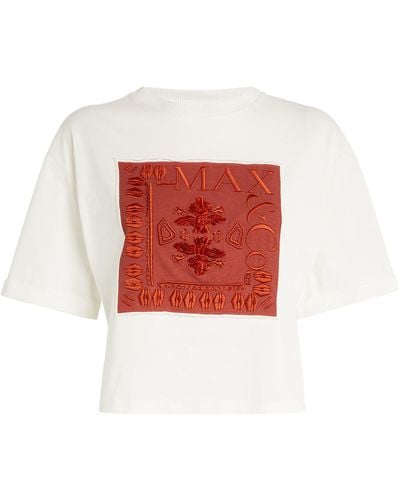 MAX&Co. Cotton Logo Patch T-shirt - Red