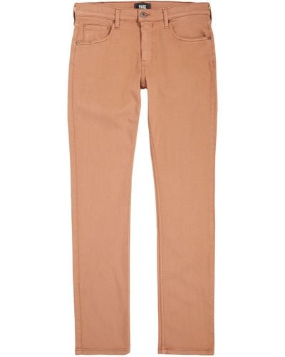 PAIGE Federal Slim Straight Jeans - Brown