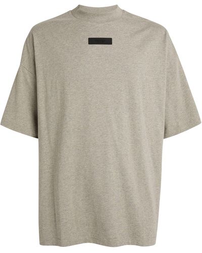 Fear Of God Cotton Logo-patch T-shirt - Gray
