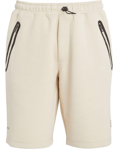 EA7 Cotton-blend Sweat Shorts - Natural