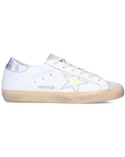Golden Goose Exclusive Superstar Iridescent-star Low-top Leather Sneakers - White