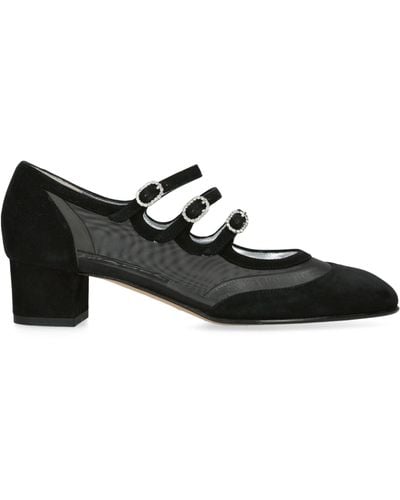 CAREL PARIS Velvet Kinight Mary Jane Court Shoes 40 - Black