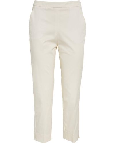 MAX&Co. Cropped Slim Trousers - Natural