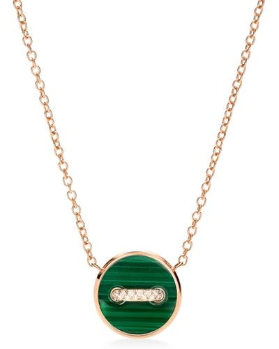 Pomellato Rose Gold, Diamond, Mother-of-pearl And Malachite Pom Pom Dot Necklace - Green
