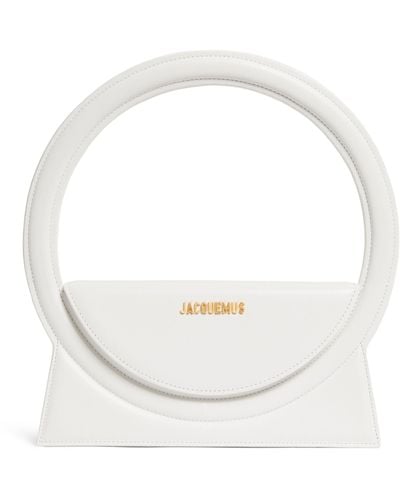Jacquemus Leather Le Sac Rond Top-handle Bag - White