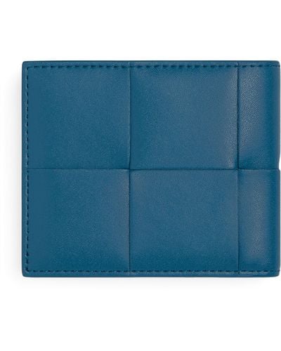 Bottega Veneta Leather Cassette Bifold Wallet - Blue