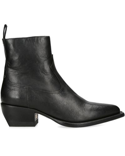 Golden Goose Leather Debbie Ankle Boots - Black