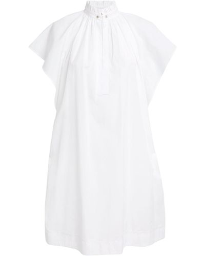 Max Mara Flutter-sleeve Mini Dress - White