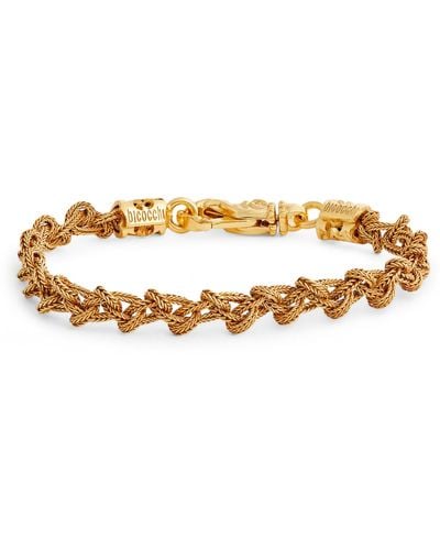 Emanuele Bicocchi Tiny Gold-plated Braided Knot Bracelet - Natural