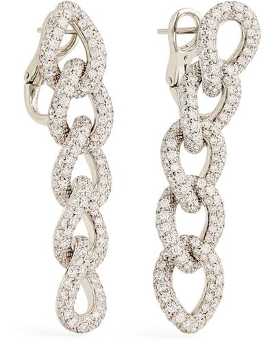 Pomellato White Gold And Diamond Catene Earrings