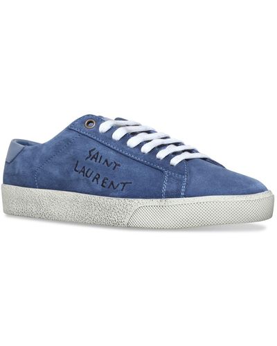 Saint Laurent Suede Court Classic Sneakers - Blue