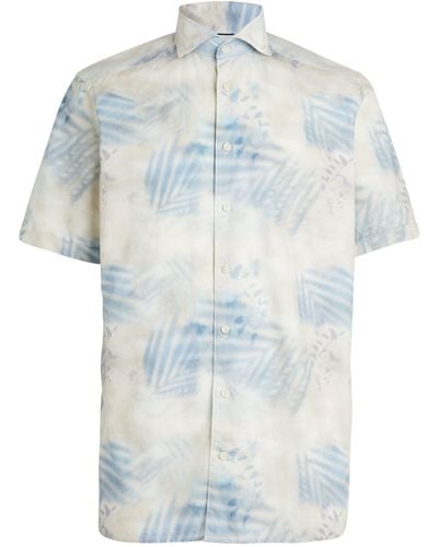 Eton Cotton-silk Printed Shirt - Blue