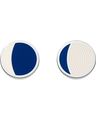 Cartier Sterling Silver Moon Phase Cufflinks - Blue