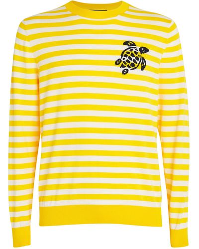 Vilebrequin Cotton Striped Sweater - Yellow