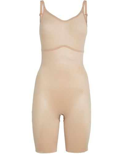 Spanx Invisible Shaping Mid-thigh Bodysuit - Natural