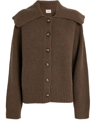 Holzweiler Oversized-collar Colby Cardigan - Brown